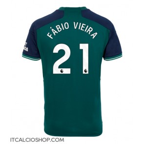 Arsenal Fabio Vieira #21 Terza Maglia 2023-24 Manica Corta